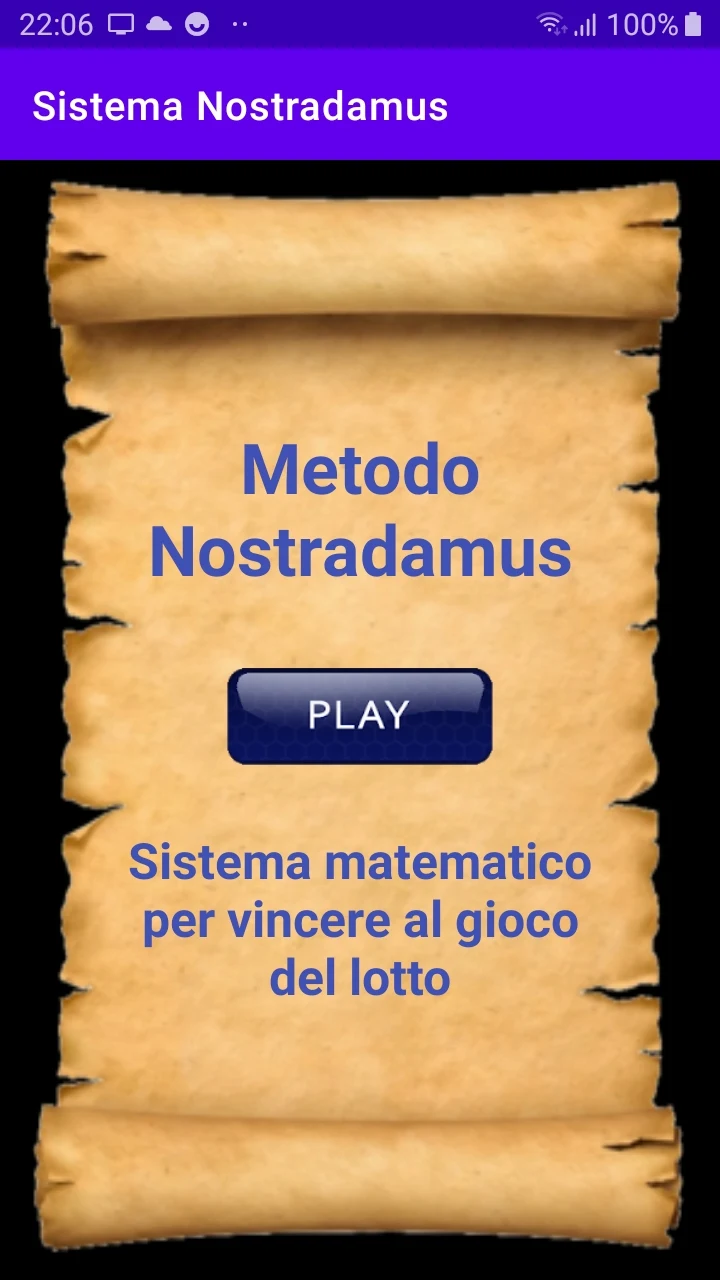 Sistema Nostradamus Applicazione